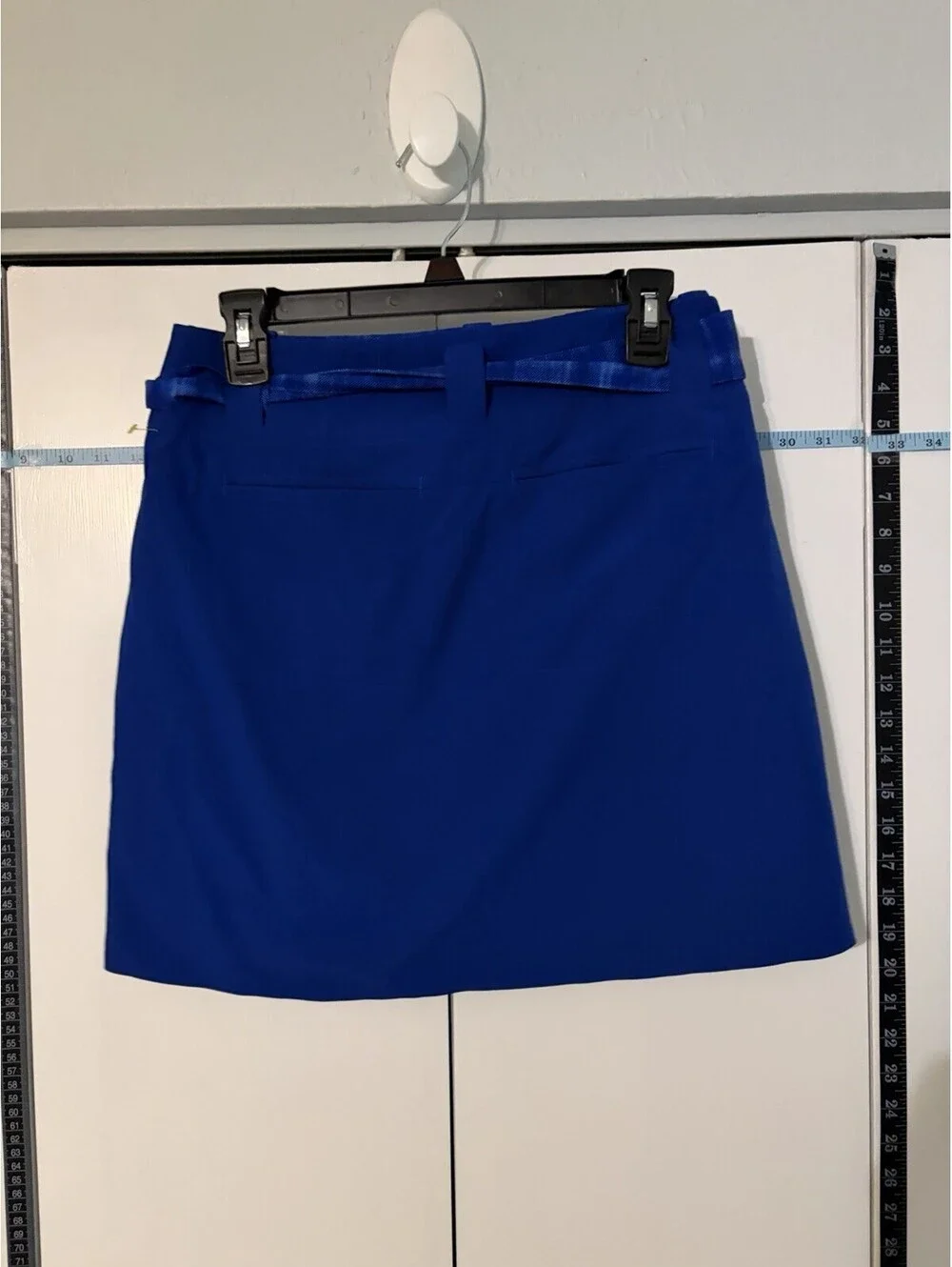 Nike Golf Dri-Fit Skort Blue Plaid Print Sz 2 Built-In Shorts